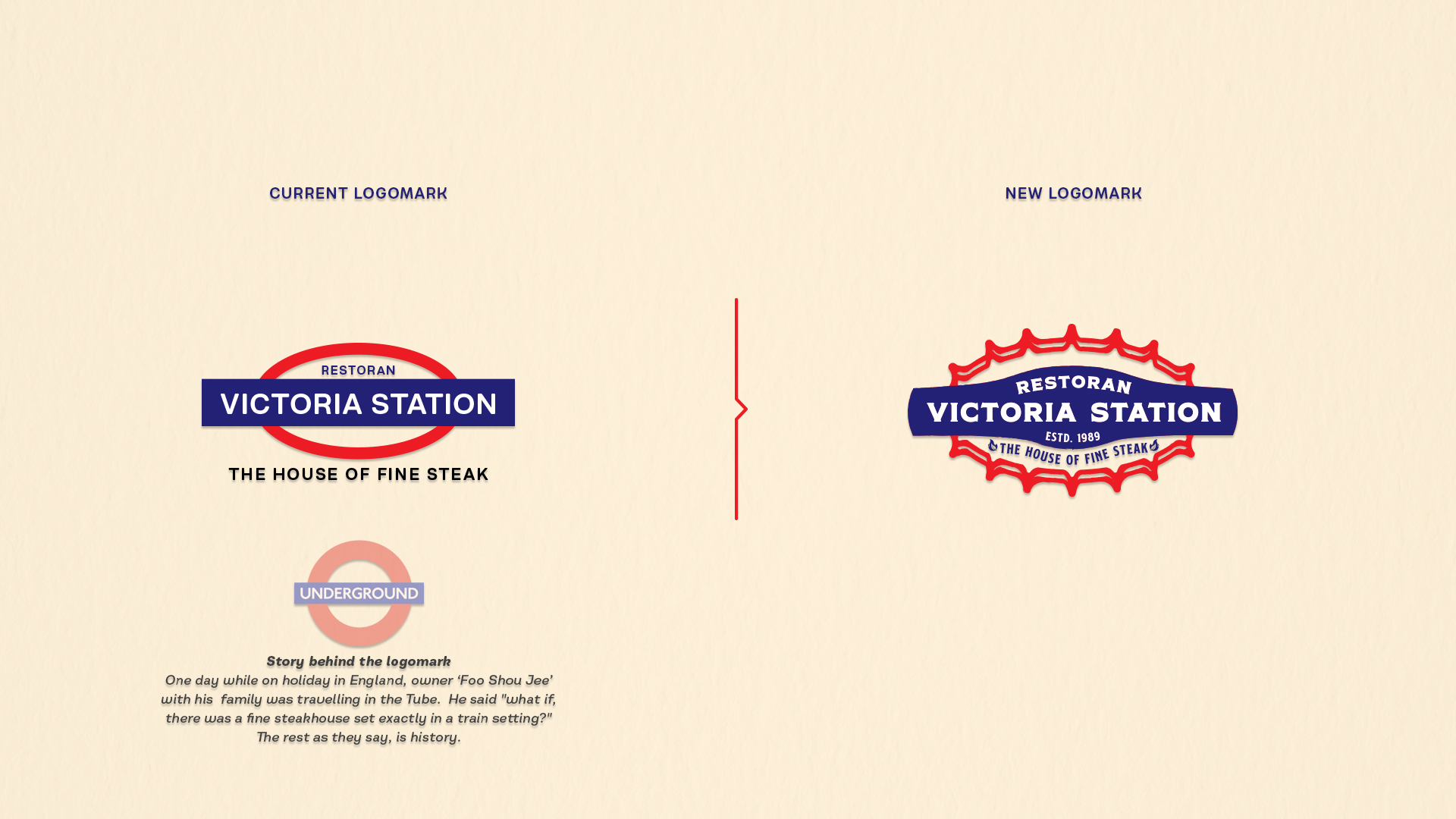 logo comparison for Victoria station restaurant